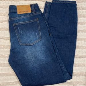 Slim Boyfriend Straight Leg Denim Jeans